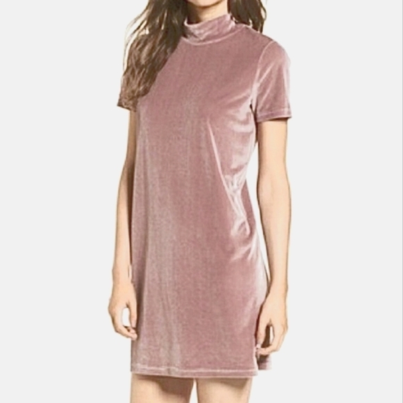 Madewell Dresses & Skirts - Madewell velvet mock turtleneck mini dress size xxs